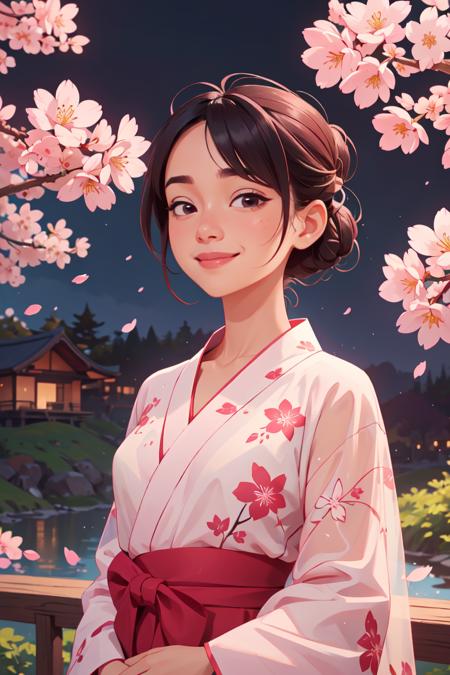 385998-3716916233-1girl, solo, smile, look away, beautiful see-through Yukata, delicate pattern, beautiful neck , complex background, cherry bloss.png